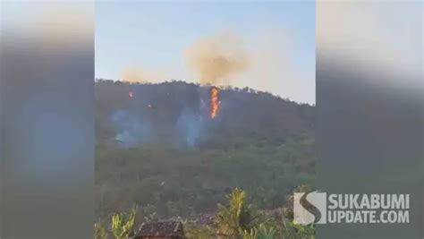 Api Kembali Berkobar Di Gunung Jayanti Sukabumi Ancam Permukiman