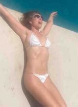 Elizabeth Hurley Shows Off Her Sexy Milf Body In A Bikini In Instagram