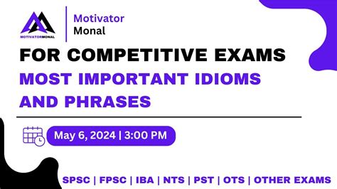 Most Important Idioms And Phrases For Competitive Exams English