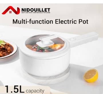 OneTwoFit Electric L Cooker Multicooker Portable Non Sticky Hot Pot Multifunctional Frying