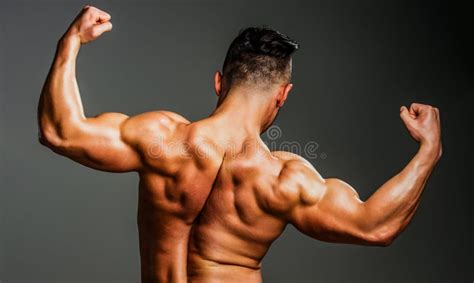 Torso Muscular Hombre Sexy Músculo Fuerte Gay Atlético Posando Desnudo Desnudo Modelo Gay