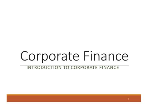 chap  introduction  cf corporate finance introduction
