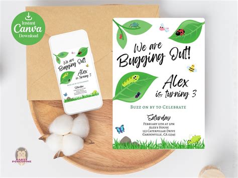 Editable Bugging Out Bug Birthday Invitation Party Birthday Invite Bugs