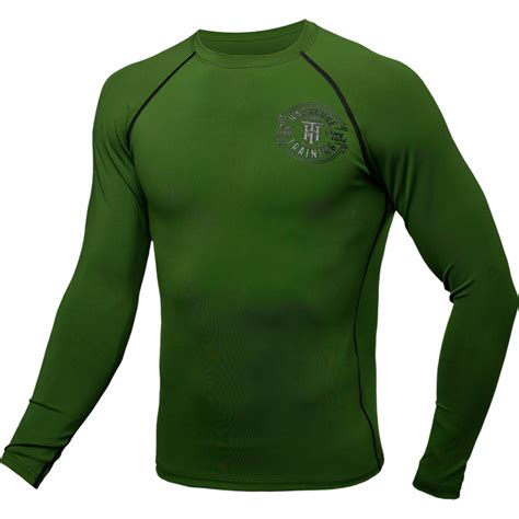Rashguard Hardcore Training Perfect Olive Uae Fightwear Premium