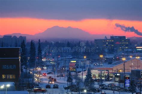 city  fairbanks alaska editorial photo image  city