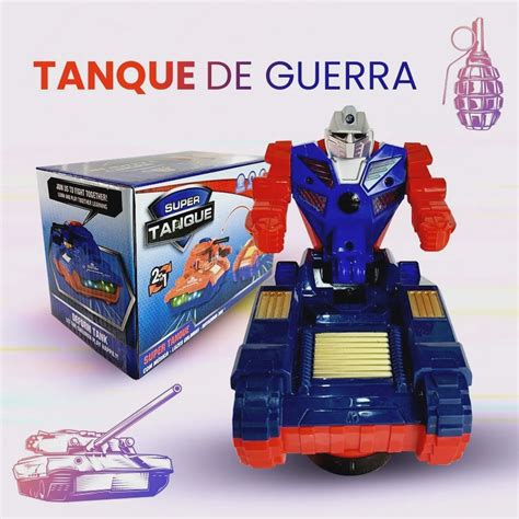 Carrinho De Brinquedo Transformes Tank De Guerra Colorido Luz E Som