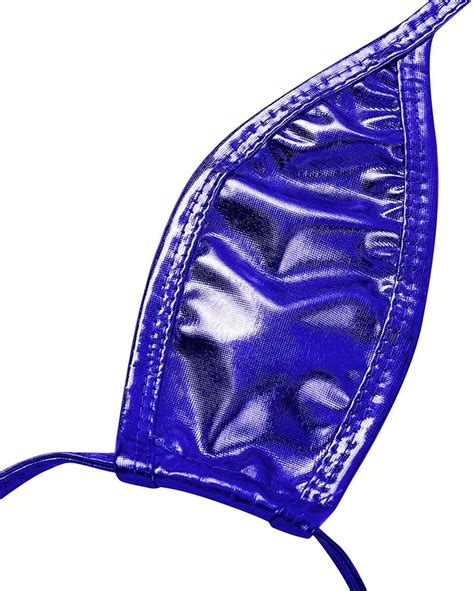 Yeahdor Damen Mini Bikini Sexy Slingshot Bikini Metallic Badeanzug Erotik Body Einteiler