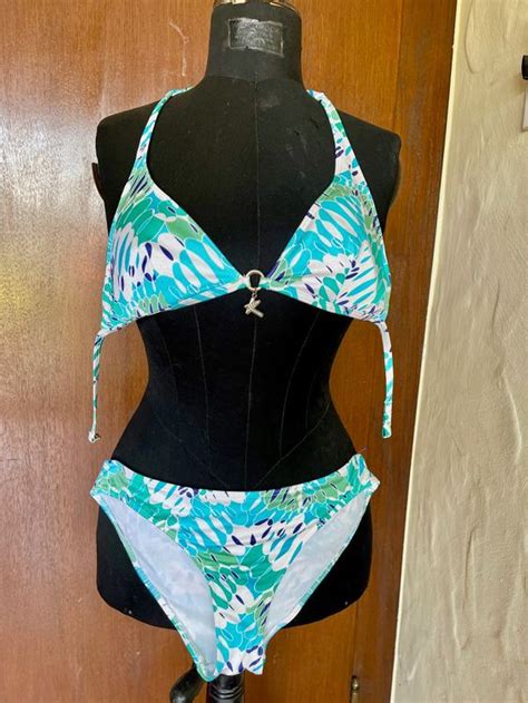 Kylie Minogue H M Kylie Bikini Gr Blau Gr N Weiss Floral Gebraucht In Aarau F R Chf