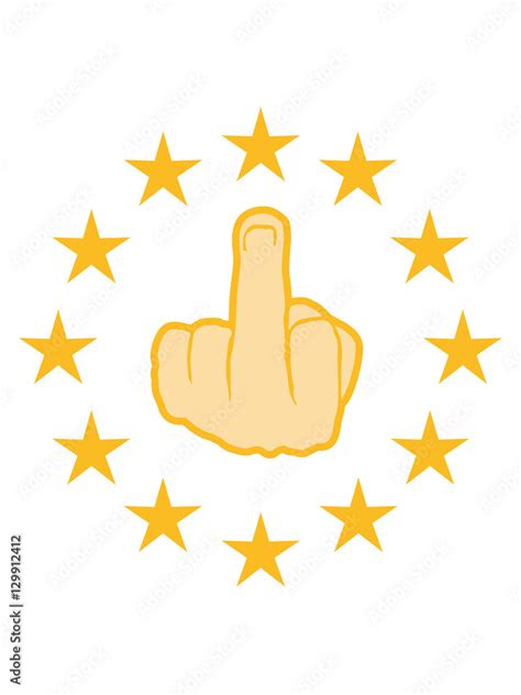 Premium Star Circle Show Gloves Stinkfinger Middle Finger Symbol Fuck