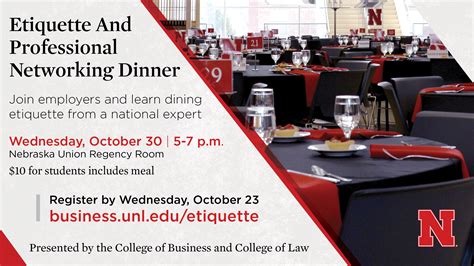 Etiquette And Professional Networking Dinner Announce University Of Nebraska Lincoln