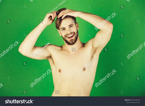 Macho Handsome Man Beard Naked Muscular Stock Photo 1033146550 Shutterstock