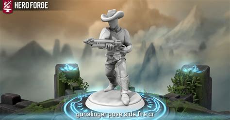 Gunslinger Pose Side Fire Cr Made With Hero Forge