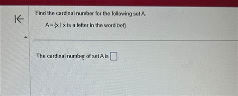 how to find cardinal number of a set