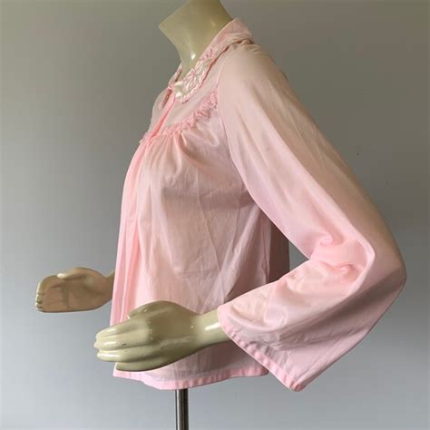 1960s Pink Bed Jacket Vintage Retro 60s Lingerie Pe Gem