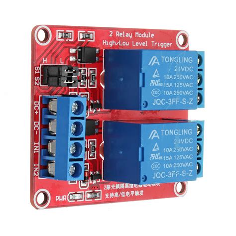 Relays 24V 2 Channel Level Trigger Optocoupler Relay Module Power