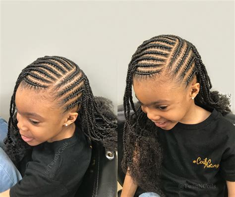 C O I L Y ️g A N G ️k I D Z 🦄 Girls Cornrow Hairstyles Black Kids