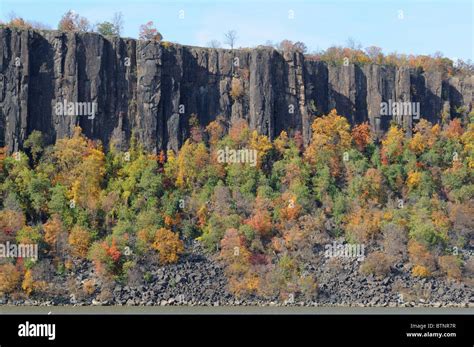 The New Jersey Palisades On The Western Bank Of The Hudson River Are