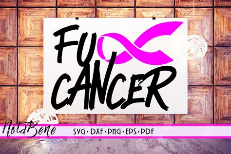 Fuck Cancer SVG Cancer Pink Ribbon Svg Cancer Survivor Svg Awareness