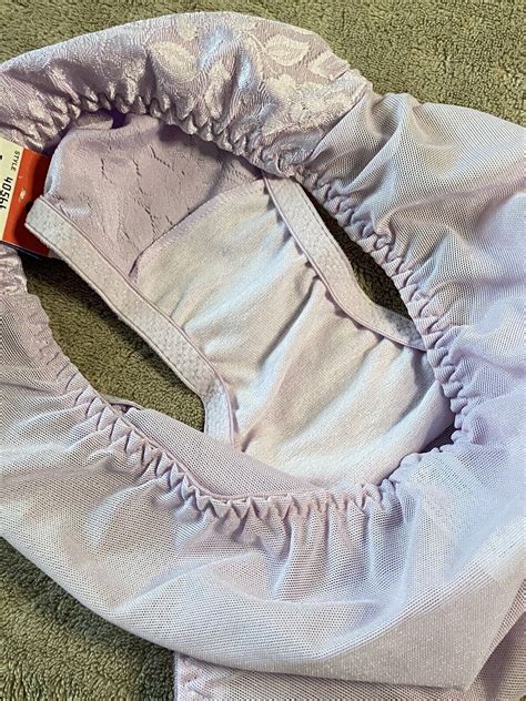 Vintage Maidenform Floral Lace Mesh Hi Cut Lavender Bikini Panties NWT Size EBay