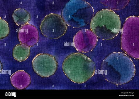 Bubbles Fragment Hot Batik Background Texture Handmade On Cloth Surrealism Art Stock Photo