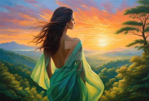 Painting-woman in Nature (30) by aiartzone on DeviantArt