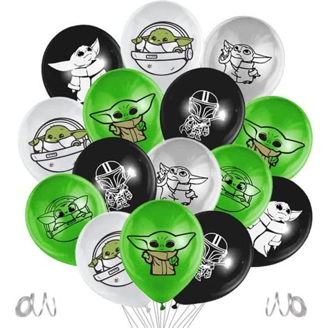 Star Wars Anniversaire Ballons Décorations 44 pcs Yoda Ballon Star