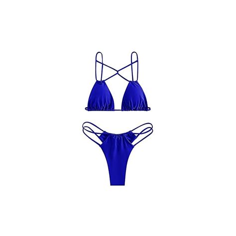 Culiwdn Donne Tinta Unita Bikini Set Nuoto Sexy Due Pezzi Costumi Da Bagno Costume Da Spiaggia