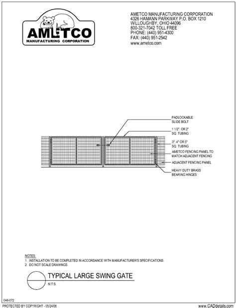 Swing Gates Ametco Manufacturing