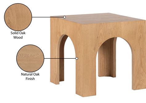 Arch Oak End Table