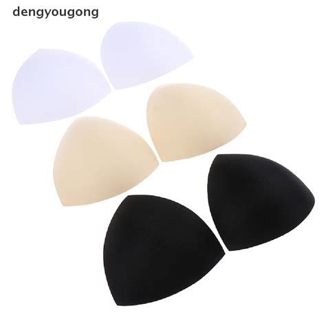 Dengyougong Triangle Women Bikini Chest Pad Inserts Sponge Foam Bra Pads Chest Cup Breast Hot