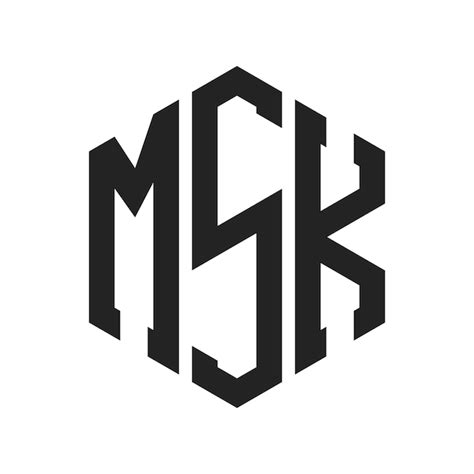 Premium Vector Msk Logo Design Initial Letter Msk Monogram Logo Using