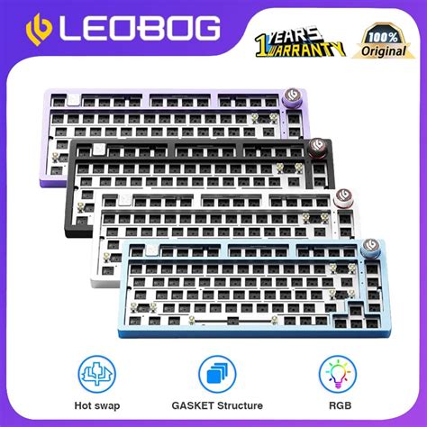 Leobog Hi Aluminum Barebone Keyboard Kit Rgb Light Hot Swappable Custom Keyboard With Knob