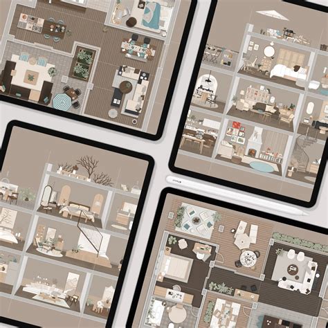 Procreate Illustrations Interior Furniture Bundle - Toffu Co