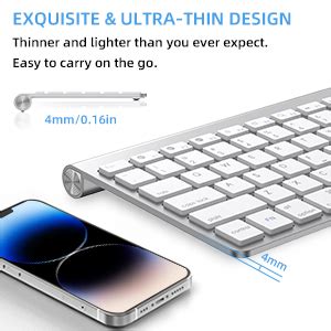 Cimetech Wireless Bluetooth Keyboard Ultra Slim Silent Portable Mini