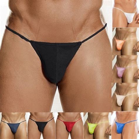 Pcs Sexy Mens T Back G String Thong Bikini Underwear Mesh Sheer Pouch Thongs Ebay