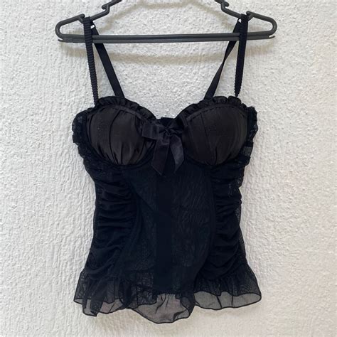 Lingerie Corset Preto Lingerie Feminina Usado Enjoei