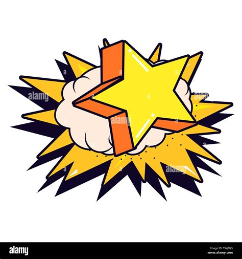 star explosion comic pop art on white background vector illustration Stock Vector Image & Art ...