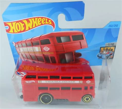 HOT WHEELS TROUBLE Decker Red Routemaster London Bus On Short Card PicClick UK