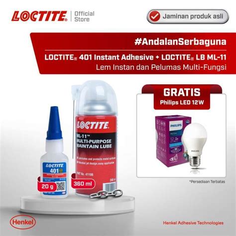 Jual Henkel Loctite 401 Instant Adhesive Lem Instan Lem Super Glue 20