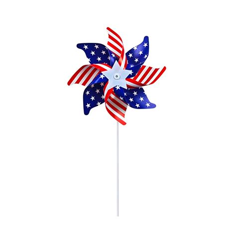 12 Pack Pinwheels Patriotic Decorations American Flag On Stick Wind