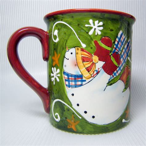 Susan Winget Flying Snowman Oversized Coffee And 15 Similar Items In