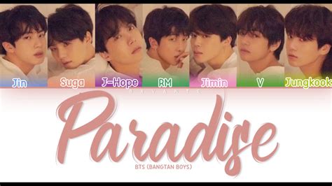 Bts Paradise Color Coded Lyrics Pt Rom Han Youtube