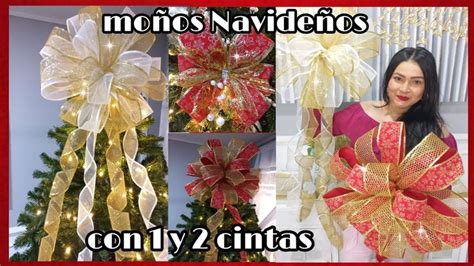 3 ESTILOS DE HACER MOÑOS NAVIDEÑOS Cómo hacer moños navideños Moños