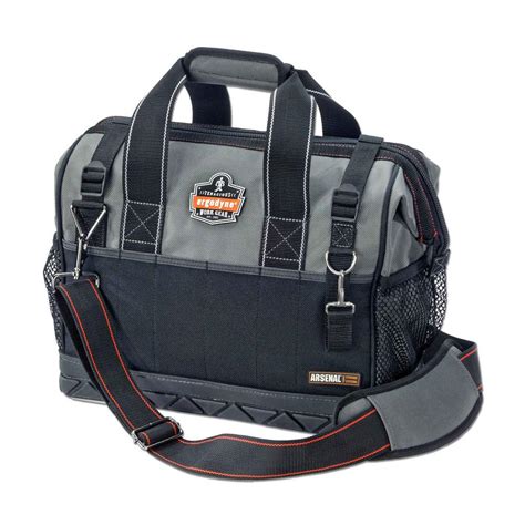 Ergodyne Arsenal 145 In Wide Mouth Tool Bag In Gray 5802 The Home Depot