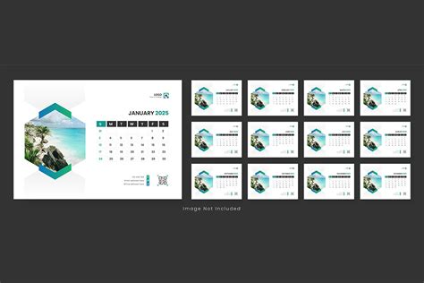 2025 Desk Calendar Design Template Graphic by Creative Pixa · Creative