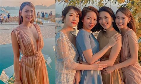 Đi ăn cưới Minh Hằng diện đầm nude khoe trọn vòng một quyến rũ bảo sao không lấn át cô dâu