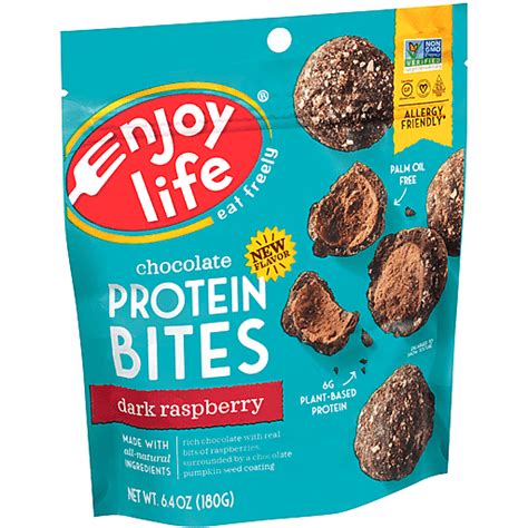 Enjoy Life Protein Bites Raspberry Nutritional Bars And Supplements