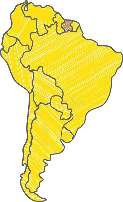 Mapa Resaltado De Suriname Dentro Del Mapa De América Latina