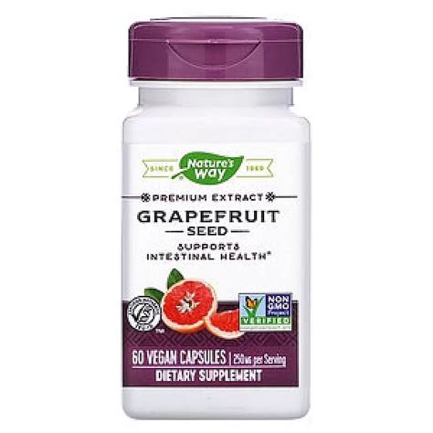Экстракт грейпфрутовых косточек (Grapefruit) 250 мг 60 капсул Nature's ...