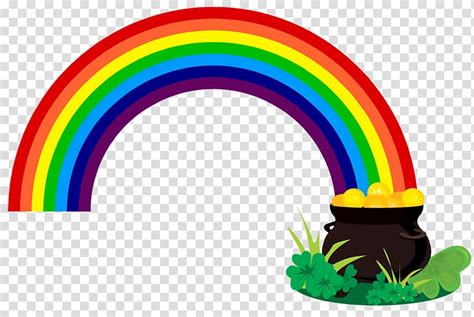 Rainbow Pot Of Gold Leprechaun Hd Rainbow Transparent Background PNG